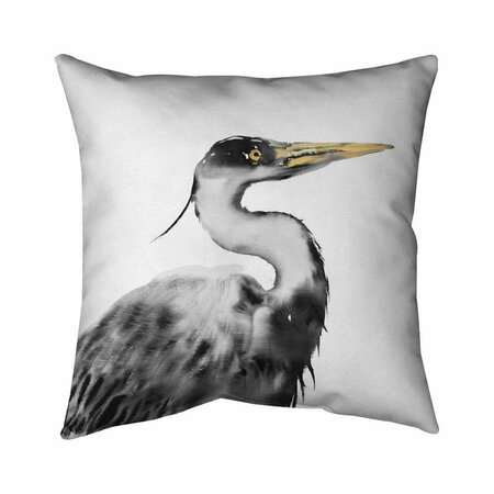 BEGIN HOME DECOR 20 x 20 in. Great Heron-Double Sided Print Indoor Pillow 5541-2020-AN448